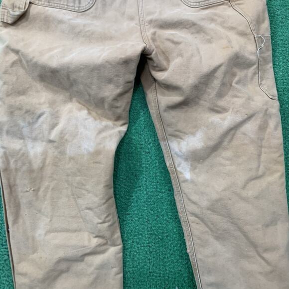 VINTAGE MEN'S CARHARTT 44 REGULAR QUILT LINED BROWN COVERALLS 996QZR USA - Picture 14 of 16